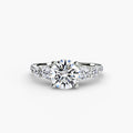 Five Stone Ring with Pavé Band