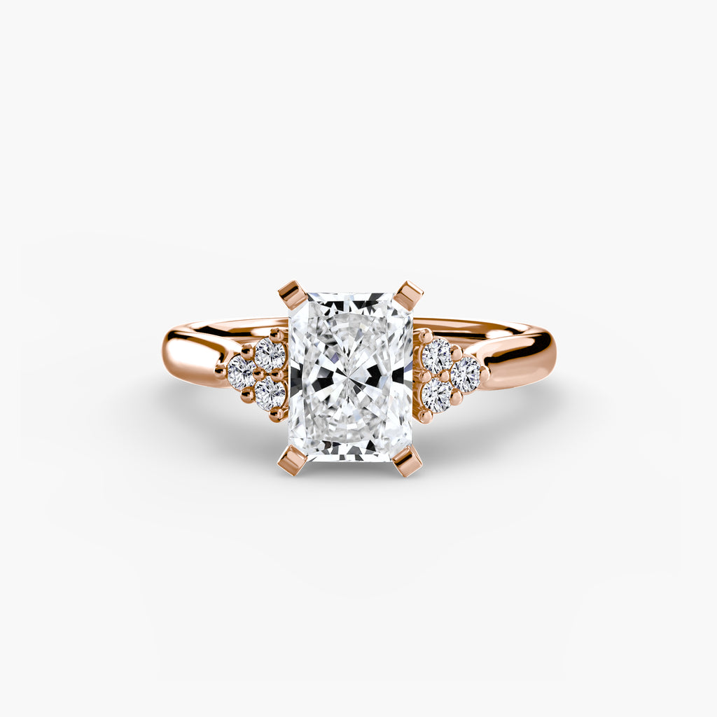 Solitaire with Cluster Shoulders 2